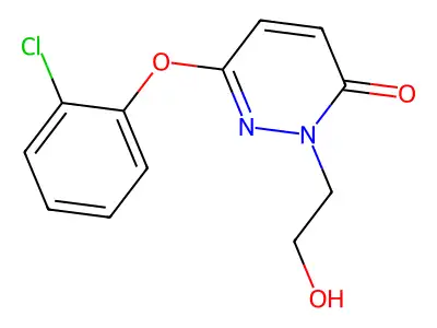 3(2H)-Pyridazinone, 6-(2-chlorophenoxy)-2-(2-hydroxyethyl)- structure