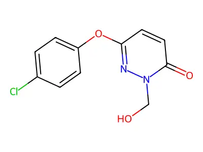 3(2H)-Pyridazinone, 6-(4-chlorophenoxy)-2-(hydroxymethyl)- structure