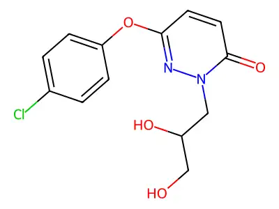 6-(4-Chlorophenoxy)-2-(2,3-dihydroxypropyl)pyridazin-3(2H)-one structure