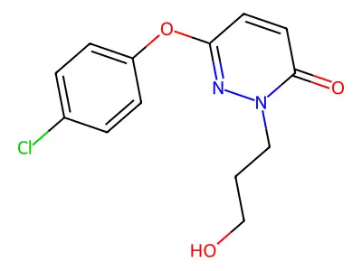 3(2H)-Pyridazinone, 6-(4-chlorophenoxy)-2-(3-hydroxypropyl)- structure