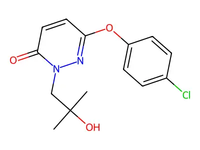 3(2H)-Pyridazinone, 6-(4-chlorophenoxy)-2-(2-hydroxy-2-methylpropyl)- structure