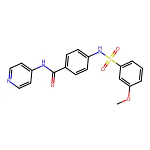 4-{[(3-methoxyphenyl)sulfonyl]amino}-N-(4-pyridinyl)benzamide structure
