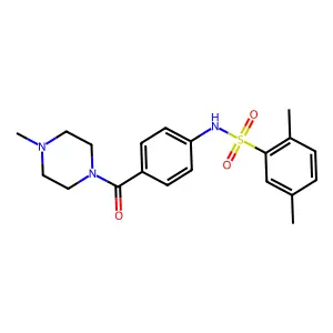 2,5-dimethyl-N-[4-(4-methylpiperazine-1-carbonyl)phenyl]benzene-1-sulfonamide structure