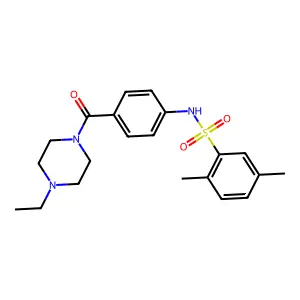 N-(4-(4-ethylpiperazine-1-carbonyl)phenyl)-2,5-dimethylbenzenesulfonamide structure