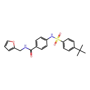 4-[(4-tert-butylphenyl)sulfonylamino]-N-(furan-2-ylmethyl)benzamide structure