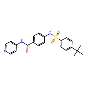 4-[(4-tert-butylphenyl)sulfonylamino]-N-pyridin-4-ylbenzamide structure