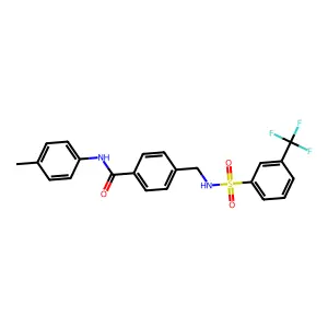 N-(4-methylphenyl)-4-[({[3-(trifluoromethyl)phenyl]sulfonyl}amino)methyl]benzamide structure