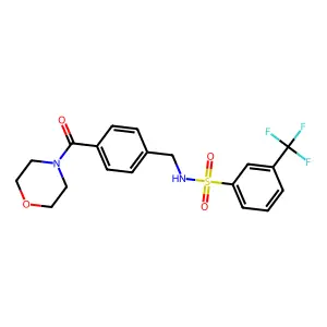 N-[4-(4-morpholinylcarbonyl)benzyl]-3-(trifluoromethyl)benzenesulfonamide structure