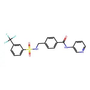 N-pyridin-3-yl-4-[[[3-(trifluoromethyl)phenyl]sulfonylamino]methyl]benzamide structure
