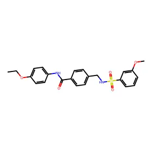 N-(4-ethoxyphenyl)-4-[[(3-methoxyphenyl)sulfonylamino]methyl]benzamide structure