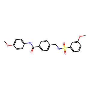 N-(4-methoxyphenyl)-4-({[(3-methoxyphenyl)sulfonyl]amino}methyl)benzamide structure