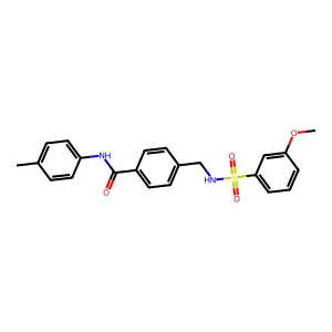 4-({[(3-methoxyphenyl)sulfonyl]amino}methyl)-N-(4-methylphenyl)benzamide structure
