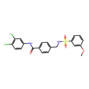 N-(3,4-dichlorophenyl)-4-({[(3-methoxyphenyl)sulfonyl]amino}methyl)benzamide structure