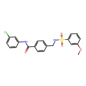 N-(3-chlorophenyl)-4-({[(3-methoxyphenyl)sulfonyl]amino}methyl)benzamide structure