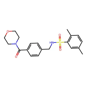 2,5-dimethyl-N-[4-(4-morpholinylcarbonyl)benzyl]benzenesulfonamide structure