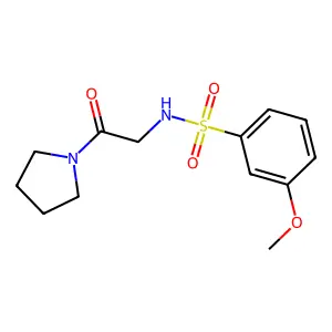 3-methoxy-N-[2-oxo-2-(1-pyrrolidinyl)ethyl]benzenesulfonamide structure