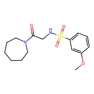 N-[2-(1-azepanyl)-2-oxoethyl]-3-methoxybenzenesulfonamide structure