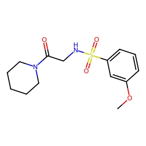 3-methoxy-N-(2-oxo-2-piperidin-1-ylethyl)benzenesulfonamide structure