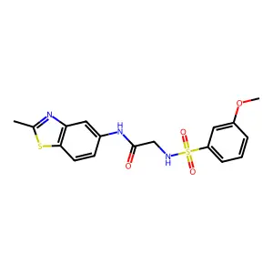 2-(3-methoxybenzenesulfonamido)-N-(2-methyl-1,3-benzothiazol-5-yl)acetamide structure