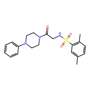 2,5-dimethyl-N-(2-oxo-2-(4-phenylpiperazin-1-yl)ethyl)benzenesulfonamide structure
