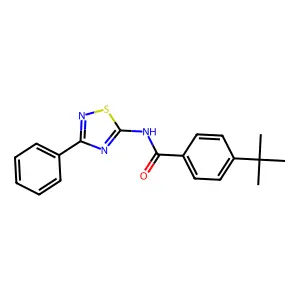 4-tert-butyl-N-(3-phenyl-1,2,4-thiadiazol-5-yl)benzamide structure