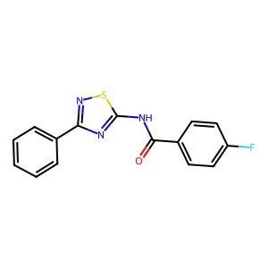 4-fluoro-N-(3-phenyl-1,2,4-thiadiazol-5-yl)benzamide structure