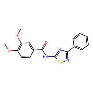 3,4-dimethoxy-N-(3-phenyl-1,2,4-thiadiazol-5-yl)benzamide structure