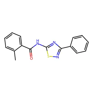 2-methyl-N-(3-phenyl-1,2,4-thiadiazol-5-yl)benzamide structure