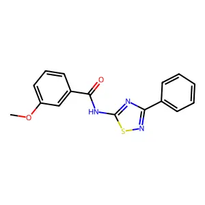 3-methoxy-N-(3-phenyl-1,2,4-thiadiazol-5-yl)benzamide structure