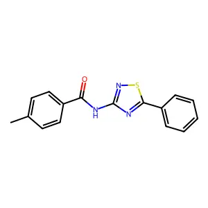 4-methyl-N-(5-phenyl-1,2,4-thiadiazol-3-yl)benzamide structure