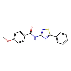 4-methoxy-N-(5-phenyl-1,2,4-thiadiazol-3-yl)benzamide structure