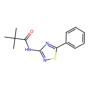2,2-dimethyl-N-(5-phenyl-1,2,4-thiadiazol-3-yl)propanamide structure