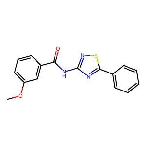 3-methoxy-N-(5-phenyl-1,2,4-thiadiazol-3-yl)benzamide structure