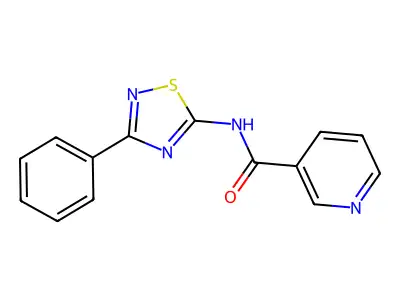 N-(3-phenyl-1,2,4-thiadiazol-5-yl)pyridine-3-carboxamide structure