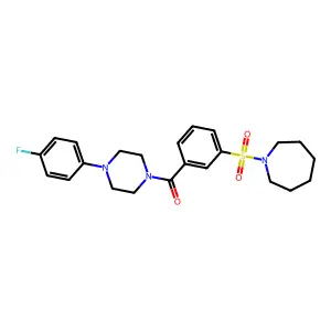 (3-(Azepan-1-ylsulfonyl)phenyl)(4-(4-fluorophenyl)piperazin-1-yl)methanone structure