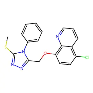 5-Chloro-8-[(5-methylsulfanyl-4-phenyl-1,2,4-triazol-3-yl)methoxy]quinoline structure
