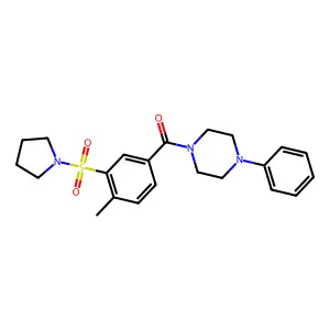 1-[4-Methyl-3-(1-pyrrolidinylsulfonyl)benzoyl]-4-phenylpiperazine structure