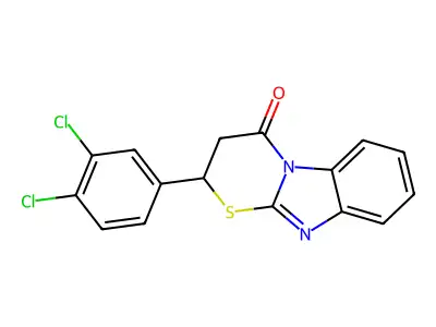 2-(3,4-Dichlorophenyl)-2,3-dihydro-[1,3]thiazino[3,2-a]benzimidazol-4-one structure