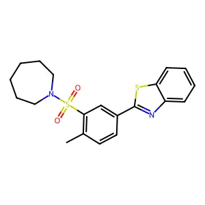 2-[3-(Azepan-1-ylsulfonyl)-4-methylphenyl]-1,3-benzothiazole structure
