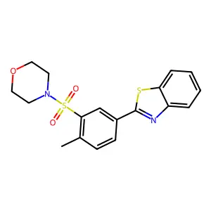 2-[4-Methyl-3-(morpholin-4-ylsulfonyl)phenyl]-1,3-benzothiazole structure