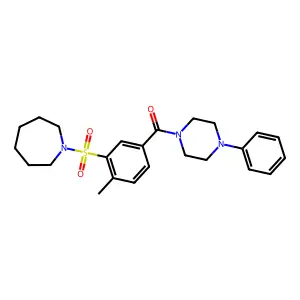 (3-(Azepan-1-ylsulfonyl)-4-methylphenyl)(4-phenylpiperazin-1-yl)methanone structure
