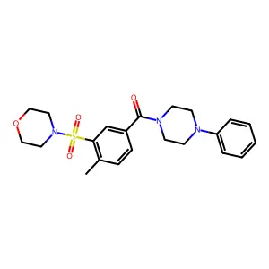 4-Methyl-3-(morpholin-4-ylsulfonyl)phenyl 4-phenylpiperazinyl ketone structure