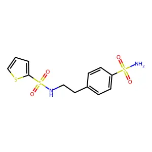 N-[2-(4-sulfamoylphenyl)ethyl]thiophene-2-sulfonamide structure