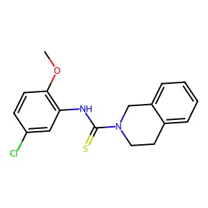 N-(5-chloro-2-methoxyphenyl)-3,4-dihydroisoquinoline-2(1H)-carbothioamide structure