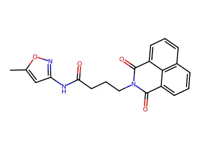 4-(1,3-dioxo-1H-benzo[de]isoquinolin-2(3H)-yl)-N-(5-methyl-3-isoxazolyl)butanamide structure
