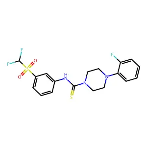N-(3-DIFLUOROMETHANESULFONYLPHENYL)-4-(2-FLUOROPHENYL)PIPERAZINE-1-CARBOTHIOAMIDE structure