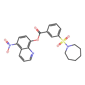5-Nitroquinolin-8-yl 3-(azepan-1-ylsulfonyl)benzoate structure