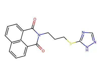 2-[3-(1H-1,2,4-triazol-5-ylthio)propyl]benzo[de]isoquinoline-1,3-dione structure