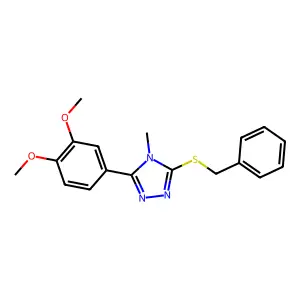 3-Benzylsulfanyl-5-(3,4-dimethoxyphenyl)-4-methyl-1,2,4-triazole structure