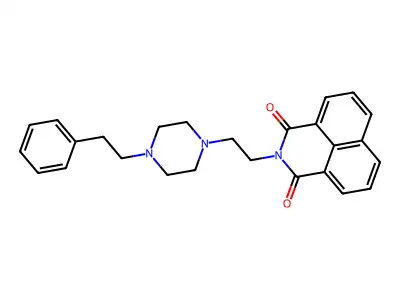 2-(2-(4-phenethylpiperazin-1-yl)ethyl)-1H-benzo[de]isoquinoline-1,3(2H)-dione structure